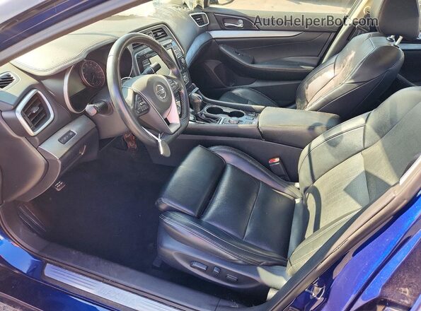 1N4AA6AP8JC393199 2018 NISSAN MAXIMA Blue წინა სალონის ხედი