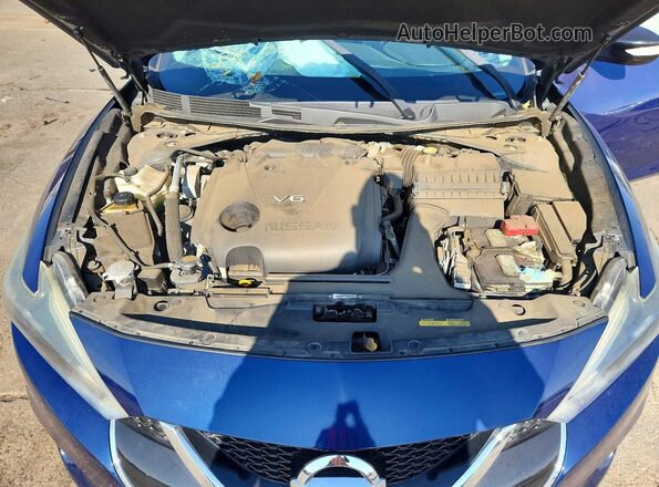 1N4AA6AP8JC393199 2018 NISSAN MAXIMA Blue უკანა სალონის ხედი