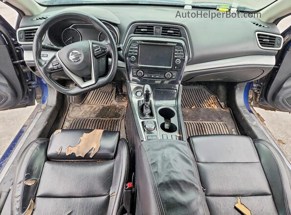1N4AA6AP8JC408347 2018 NISSAN MAXIMA Blue Առջևի վահանակի տեսք