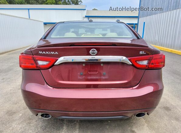 1N4AA6AP9GC380518 2016 NISSAN MAXIMA Red უკანა ხედი