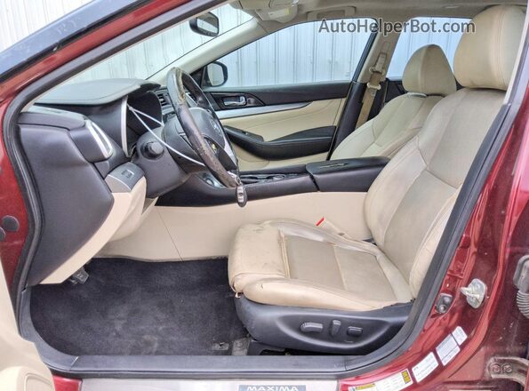 1N4AA6AP9GC380518 2016 NISSAN MAXIMA Red წინა სალონის ხედი