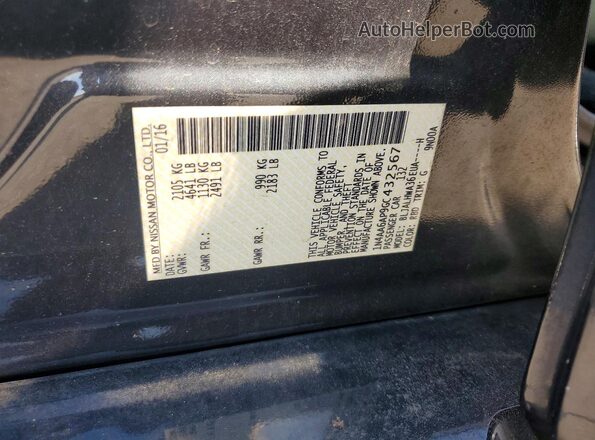 1N4AA6AP9GC432567 2016 NISSAN MAXIMA Black Շարժիչի բաժամունքի տեսք
