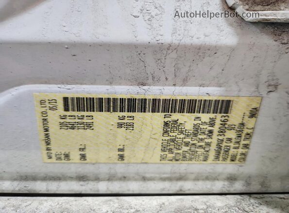 1N4AA6APXGC380463 2016 NISSAN MAXIMA White Engine compartment view