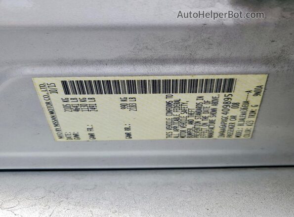 1N4AA6APXGC409895 2016 NISSAN MAXIMA Silver Շարժիչի բաժամունքի տեսք