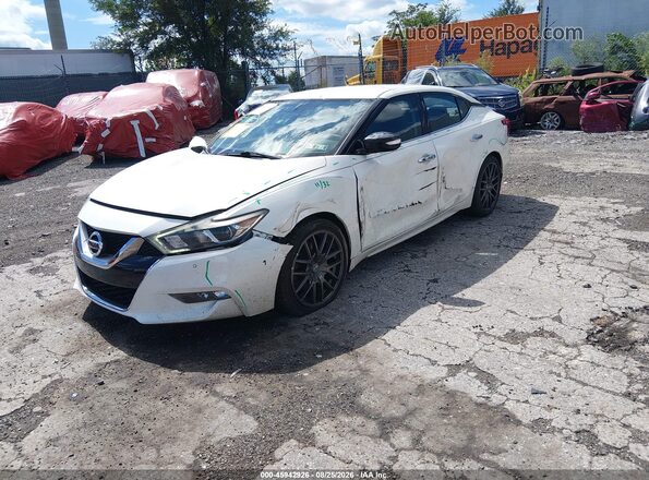 1N4AA6APXHC368105 2017 NISSAN MAXIMA White Առջևի ձախ երեք քառորդ տեսարան