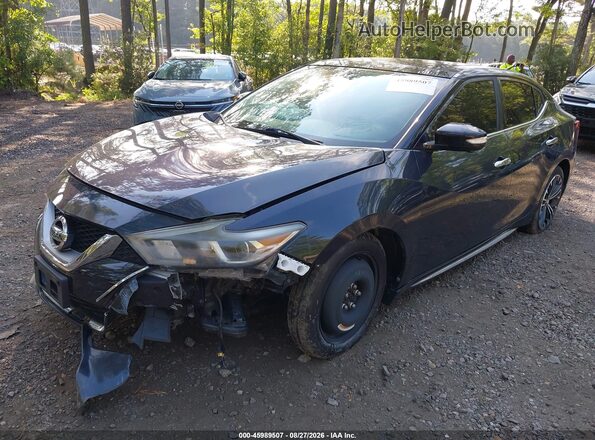 1N4AA6APXHC413883 2017 NISSAN MAXIMA Black წინა მარცხენა ხედი სამი მეოთხედიდან