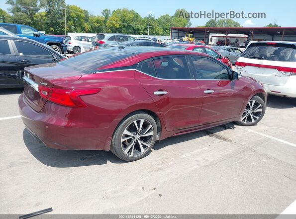 1N4AA6APXHC456622 2017 NISSAN MAXIMA Бордовый Задняя правая четверть