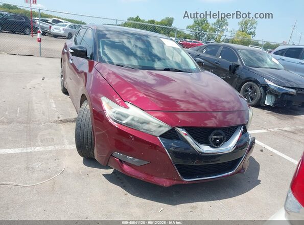 1N4AA6APXHC456622 2017 NISSAN MAXIMA Бордовый Вид щитка приборов