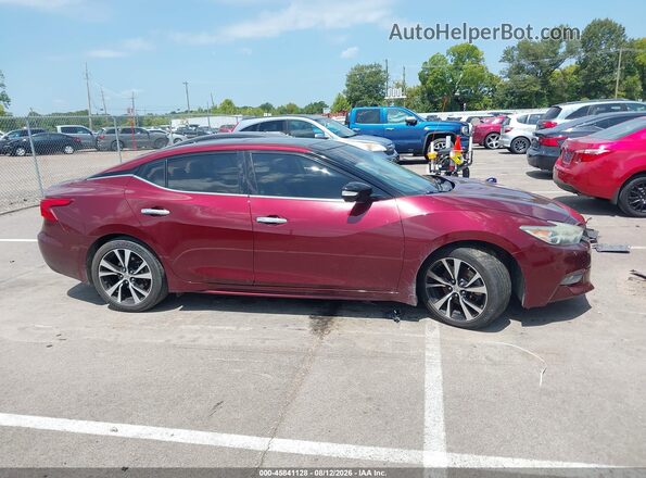1N4AA6APXHC456622 2017 NISSAN MAXIMA Бордовый Вид задней части салона