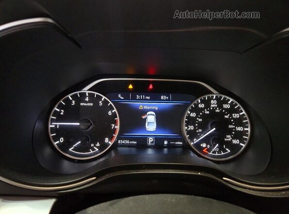 1N4AA6AV1KC381704 2019 NISSAN MAXIMA Черный Вид щитка приборов