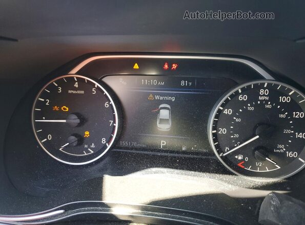 1N4AA6AV2KC373742 2019 NISSAN MAXIMA Gray Вид щитка приладів