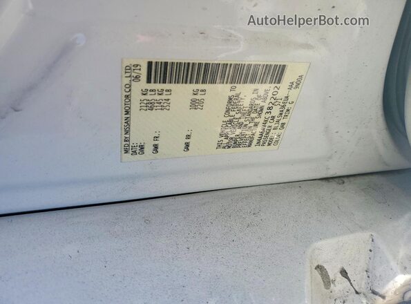 1N4AA6AV4KC382202 2019 NISSAN MAXIMA White Շարժիչի բաժամունքի տեսք