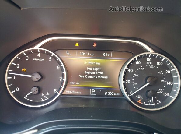 1N4AA6AV5KC364159 2019 NISSAN MAXIMA Silver ხელსაწყოთა პანელის ხედი