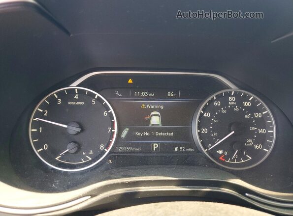 1N4AA6AV8KC361594 2019 NISSAN MAXIMA Silver Вид щитка приладів