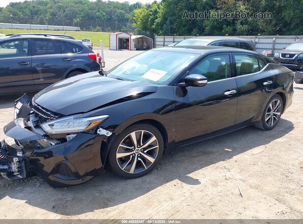 1N4AA6AV8KC366357 2019 NISSAN MAXIMA Black წინა მარცხენა ხედი სამი მეოთხედიდან