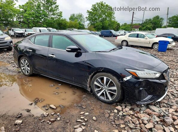 1N4AA6AV8KC377858 2019 NISSAN MAXIMA Черный Передняя правая четверть