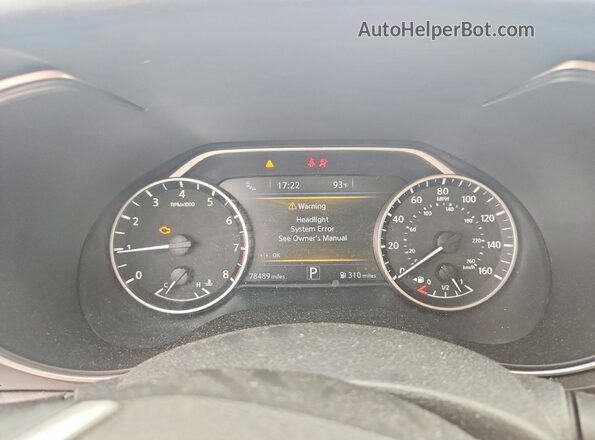 1N4AA6BV2LC385115 2020 NISSAN MAXIMA Серый Вид щитка приборов