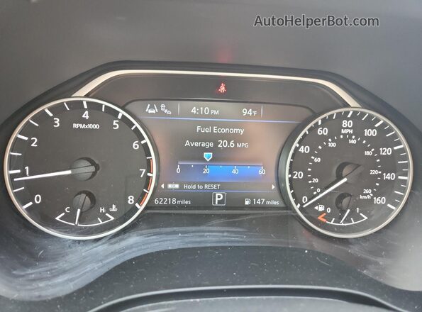1N4AA6BV3LC382885 2020 NISSAN MAXIMA Black Vista del cuadro de instrumentos