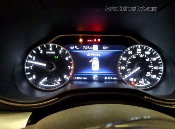 1N4AA6CV3LC368998 2020 NISSAN MAXIMA Black ხელსაწყოთა პანელის ხედი