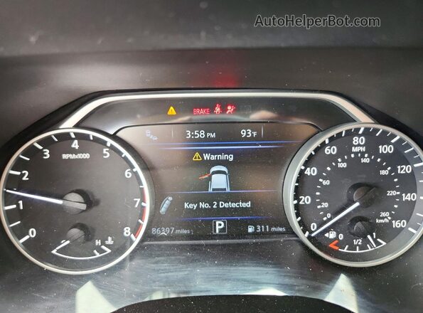 1N4AA6CV6LC360300 2020 NISSAN MAXIMA Gray Vista del cuadro de instrumentos