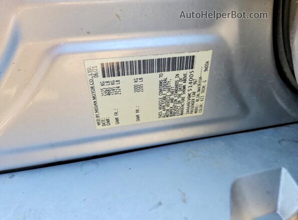 1N4AA6CV6MC514005 2021 NISSAN MAXIMA Silver ძრავის განყოფილების ხედი