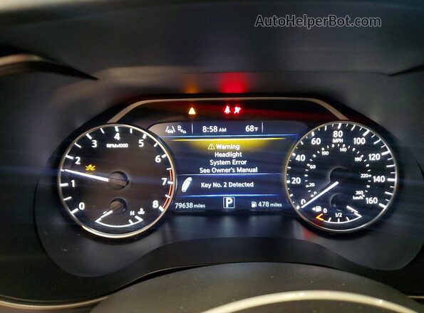 1N4AA6CV7LC364548 2020 NISSAN MAXIMA Silver Вид щитка приладів
