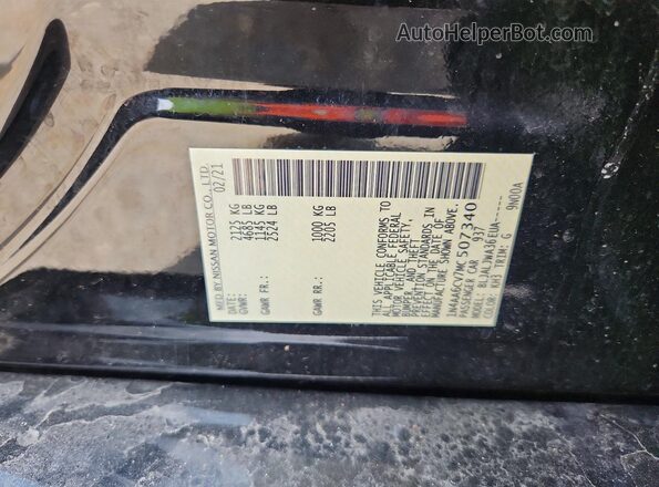 1N4AA6CV7MC507340 2021 NISSAN MAXIMA Черный Вид подкапотного пространства