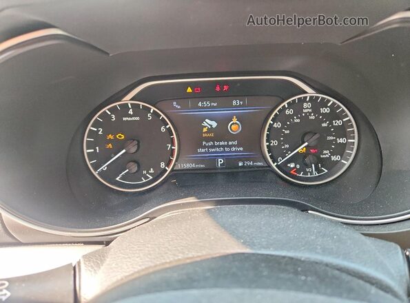 1N4AA6DV8LC381504 2020 NISSAN MAXIMA White Вид щитка приладів