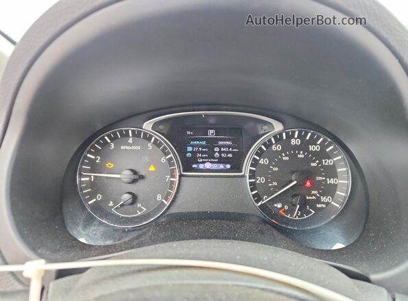 1N4AL3AP0HC130434 2017 NISSAN ALTIMA White Вид щитка приладів