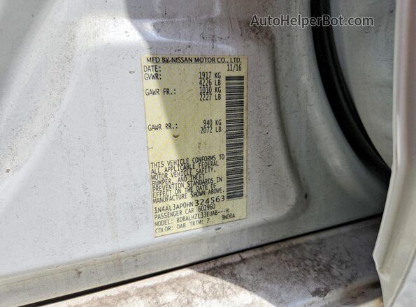 1N4AL3AP0HN324563 2017 NISSAN ALTIMA Белый Вид подкапотного пространства