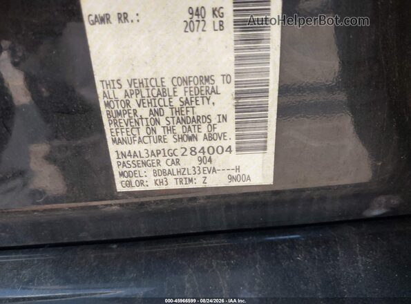 1N4AL3AP1GC284004 2016 NISSAN ALTIMA Black Engine compartment view