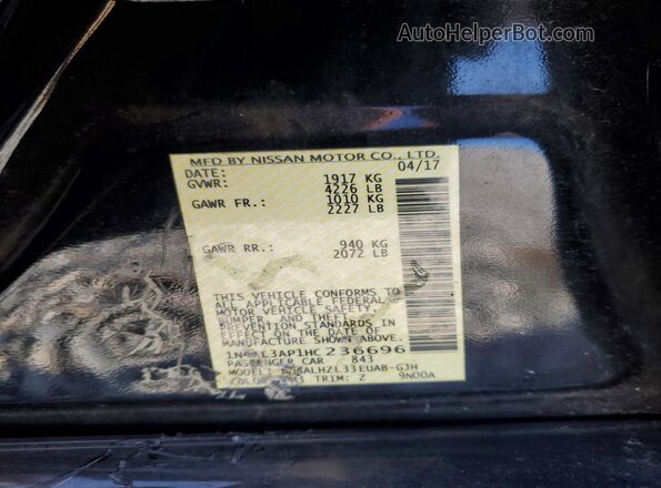 1N4AL3AP1HC236696 2017 NISSAN ALTIMA Black Вид підкапотного простору
