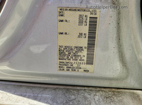 1N4AL3AP2GC212633 2016 NISSAN ALTIMA White Widok komory silnika