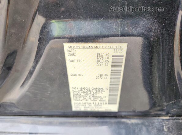 1N4AL3AP2GN313658 2016 NISSAN ALTIMA Blue Vista del compartimento del motor