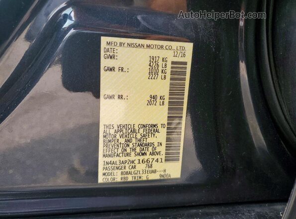 1N4AL3AP2HC166741 2017 NISSAN ALTIMA Black Widok komory silnika