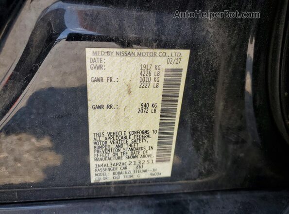1N4AL3AP2HC213251 2017 NISSAN ALTIMA Black Շարժիչի բաժամունքի տեսք