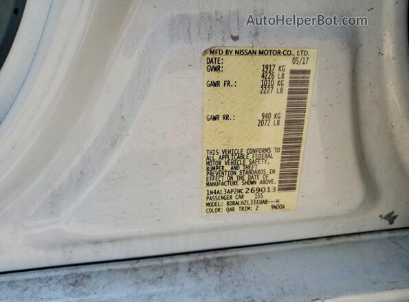 1N4AL3AP2HC269013 2017 NISSAN ALTIMA White Engine compartment view