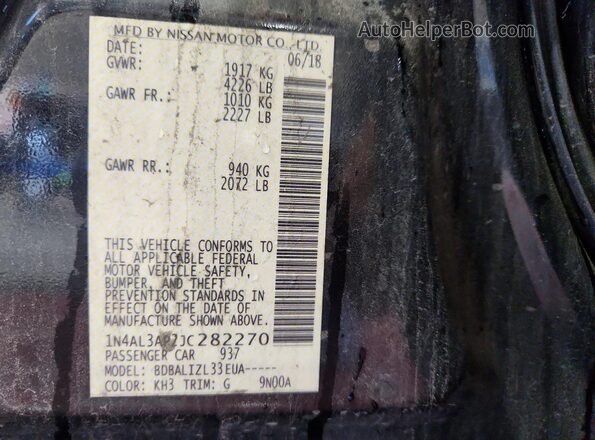 1N4AL3AP2JC282270 2018 NISSAN ALTIMA Black Widok komory silnika