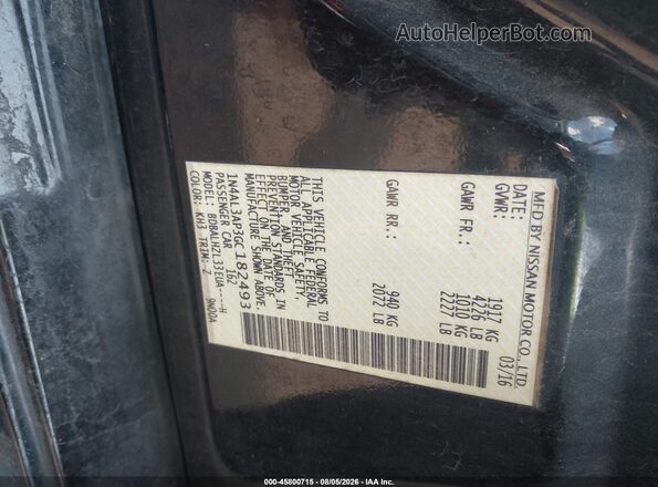 1N4AL3AP3GC182493 2016 NISSAN ALTIMA Black Вид підкапотного простору