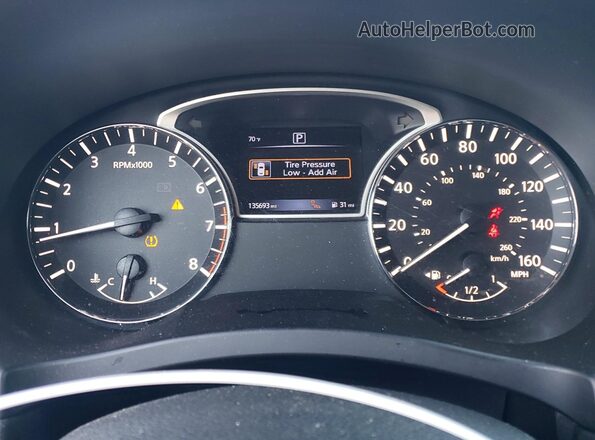 1N4AL3AP3HC169292 2017 NISSAN ALTIMA Белый Вид щитка приборов
