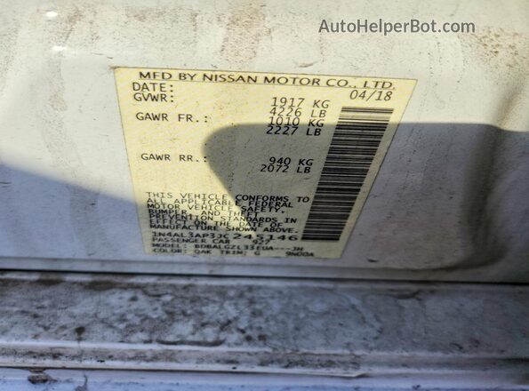 1N4AL3AP3JC245146 2018 NISSAN ALTIMA White Engine compartment view