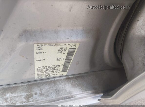 1N4AL3AP4GC171793 2016 NISSAN ALTIMA Gray Вид підкапотного простору