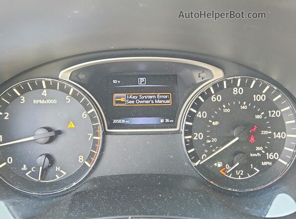 1N4AL3AP4GC178324 2016 NISSAN ALTIMA White Widok zestawu wskaźników