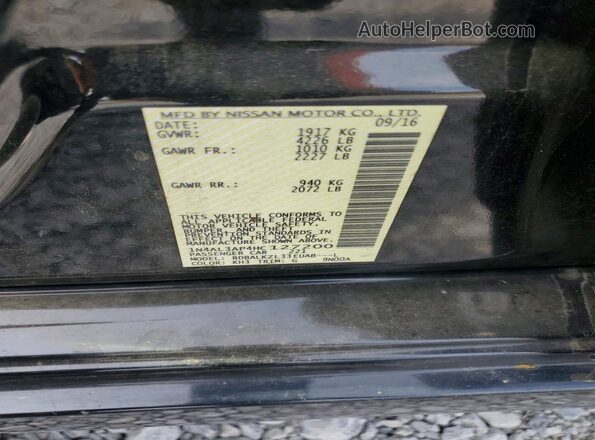 1N4AL3AP4HC127200 2017 NISSAN ALTIMA Black Вид підкапотного простору