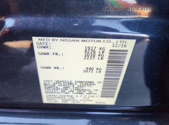 1N4AL3AP4HC177367 2017 NISSAN ALTIMA Gray Շարժիչի բաժամունքի տեսք