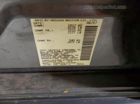 1N4AL3AP4HC290686 2017 NISSAN ALTIMA Gray Engine compartment view