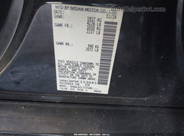 1N4AL3AP5HC153045 2017 NISSAN ALTIMA Black Շարժիչի բաժամունքի տեսք