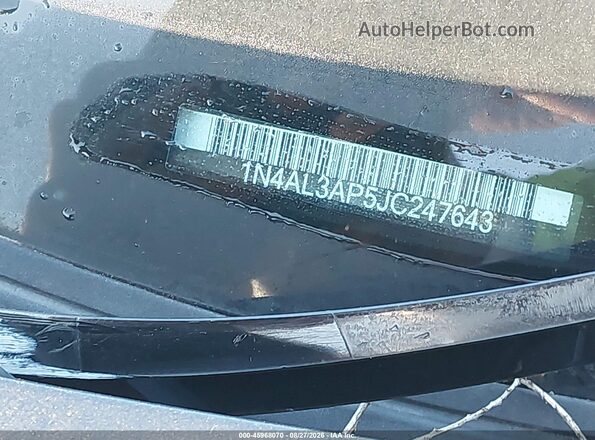 1N4AL3AP5JC247643 2018 NISSAN ALTIMA Черный Вид щитка приборов