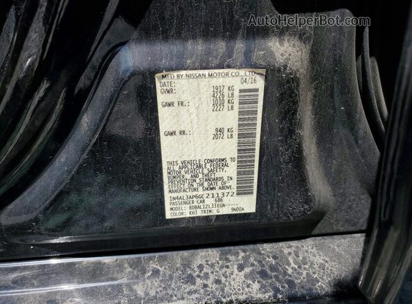 1N4AL3AP6GC211372 2016 NISSAN ALTIMA Черный Вид подкапотного пространства