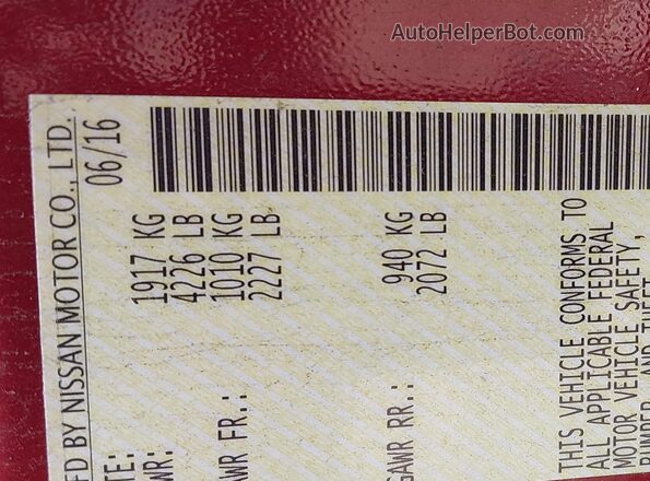 1N4AL3AP6GN377850 2016 NISSAN ALTIMA Red Вид підкапотного простору